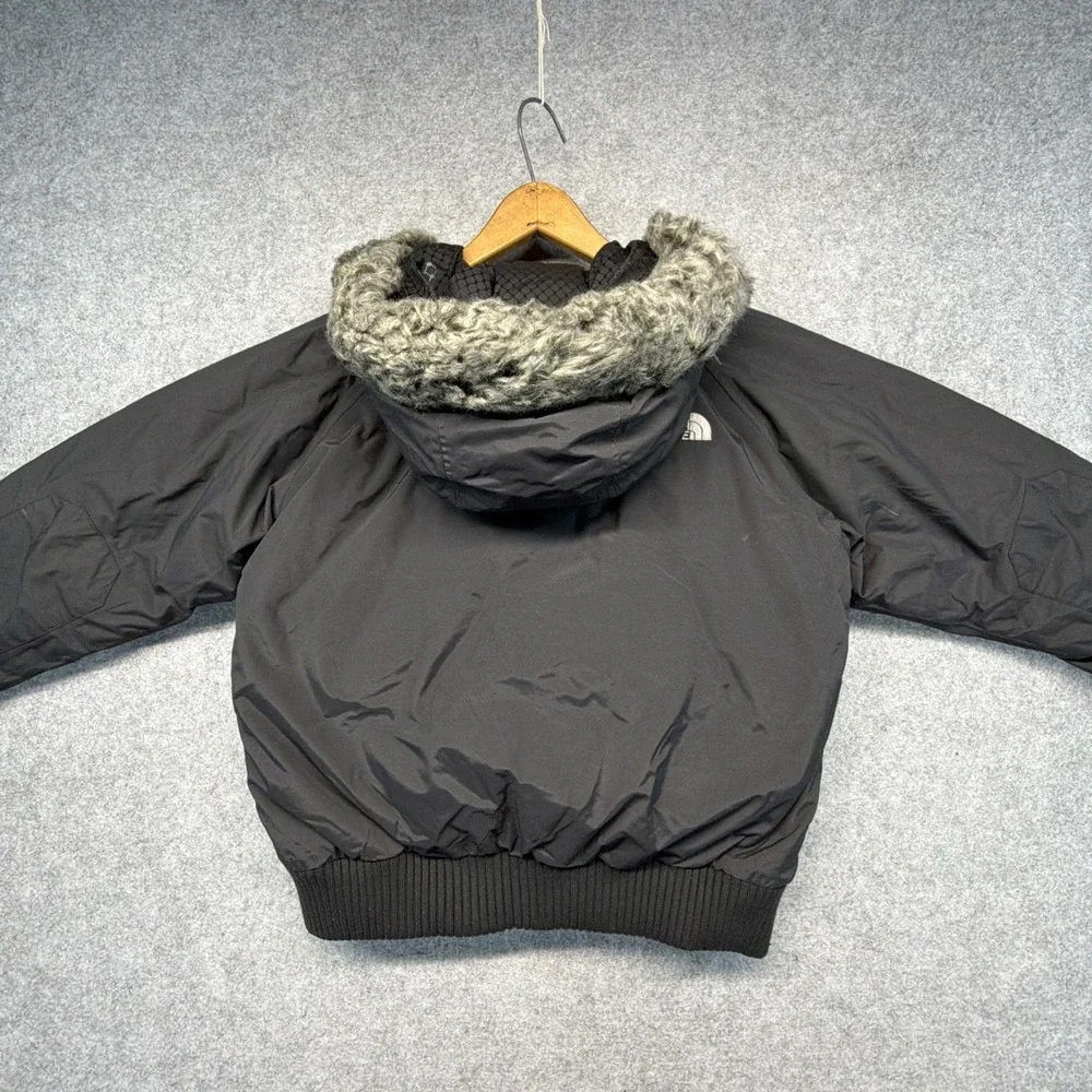 North Face Nebula Black Goose Down Faux Fur Puffer Jacket Womens Medium